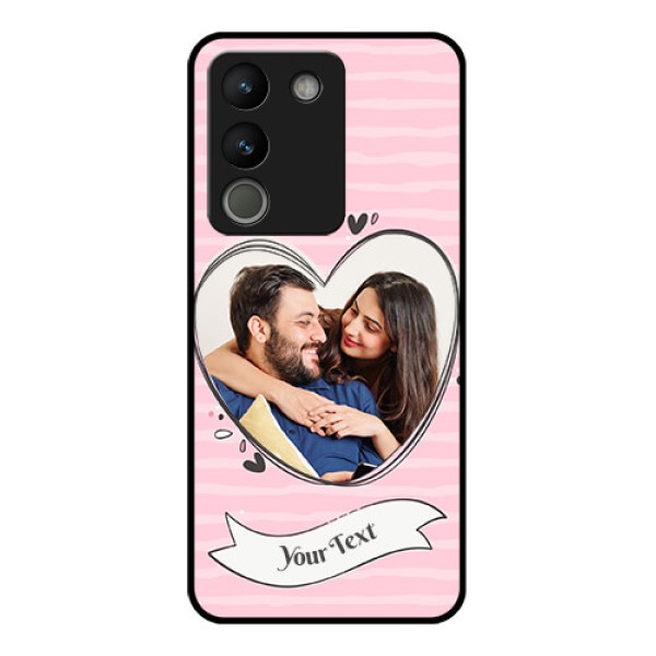 Vivo Y200 5G Custom Glass Phone Case - Vintage Heart Design