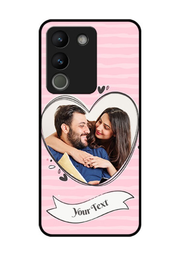 Vivo Y200 5G Custom Glass Phone Case - Vintage Heart Design