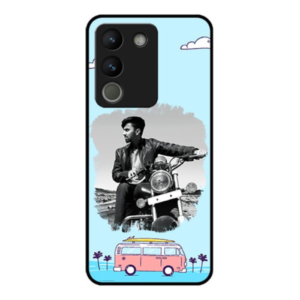 Vivo Y200 5G Custom Glass Phone Case - Travel & Adventure Design