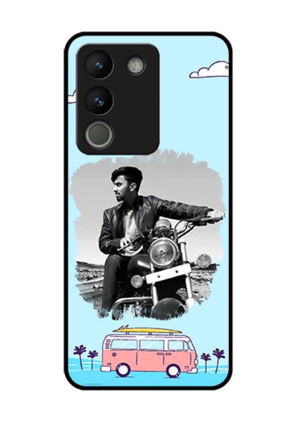 Vivo Y200 5G Custom Glass Phone Case - Travel & Adventure Design