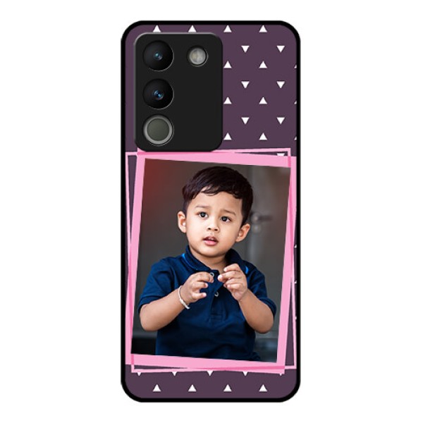 Vivo Y200 5G Custom Glass Phone Case - Triangle Pattern Dotted Design Vivo Y200 5G Custom Glass Phone Case - Triangle Pattern Dotted Design
