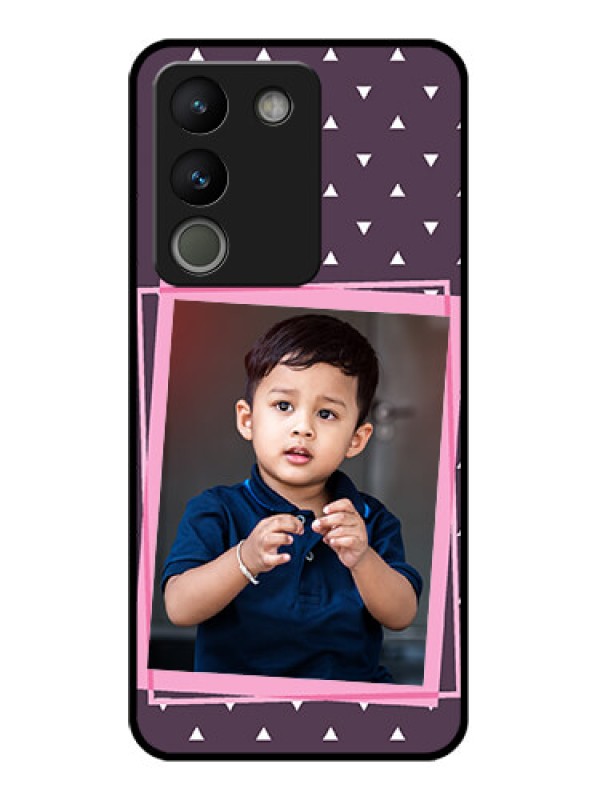 Custom Vivo Y200 5G Custom Glass Phone Case - Triangle Pattern Dotted Design