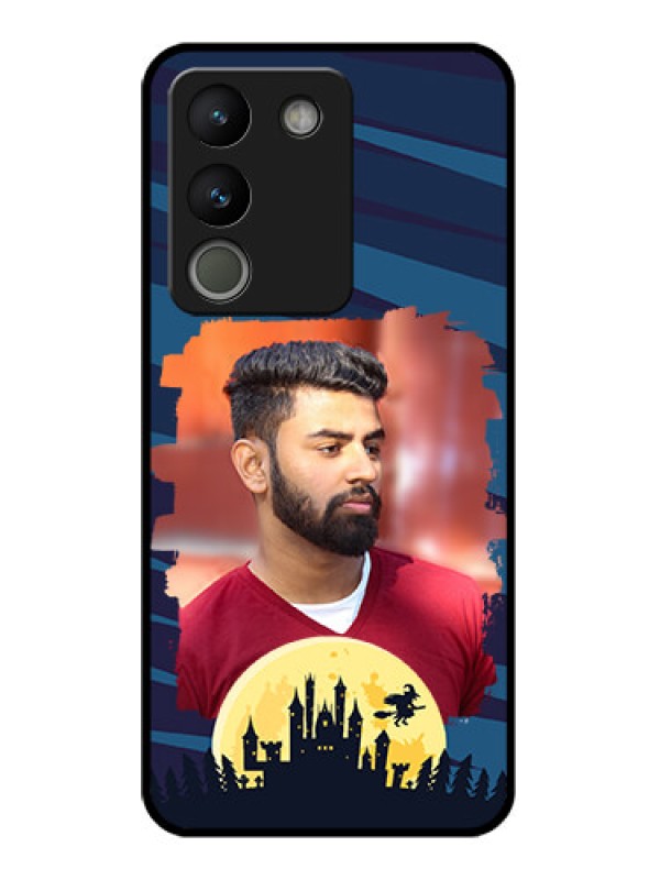 Custom Vivo Y200 5G Custom Glass Phone Case - Halloween Witch Design