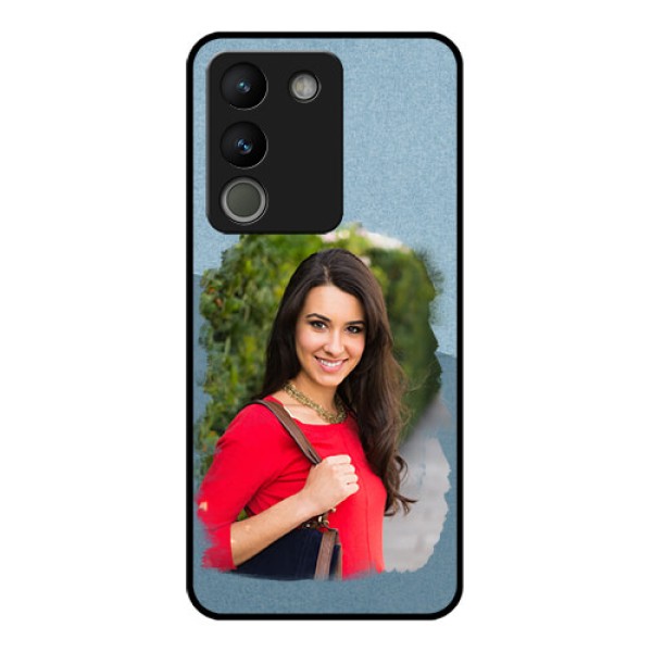 Vivo Y200 5G Custom Glass Phone Case - Grunge Line Art Design