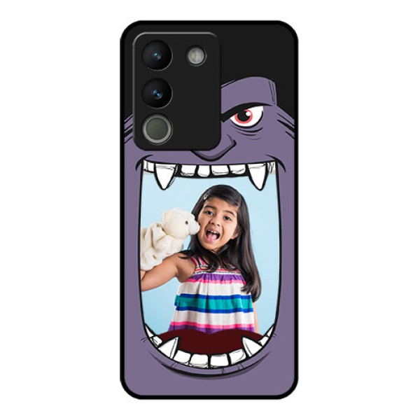 Vivo Y200 5G Custom Glass Phone Case - Angry Monster Design