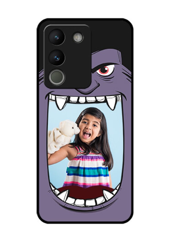 Vivo Y200 5G Custom Glass Phone Case - Angry Monster Design