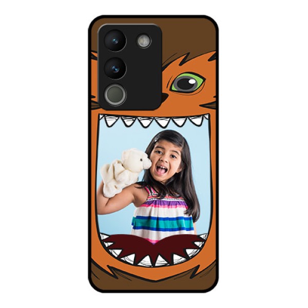 Vivo Y200 5G Custom Glass Phone Case - Owl Monster Back Case Design Vivo Y200 5G Custom Glass Phone Case - Owl Monster Back Case Design