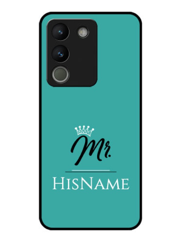 Custom Vivo Y200 5G Custom Glass Phone Case - Mr With Name Design