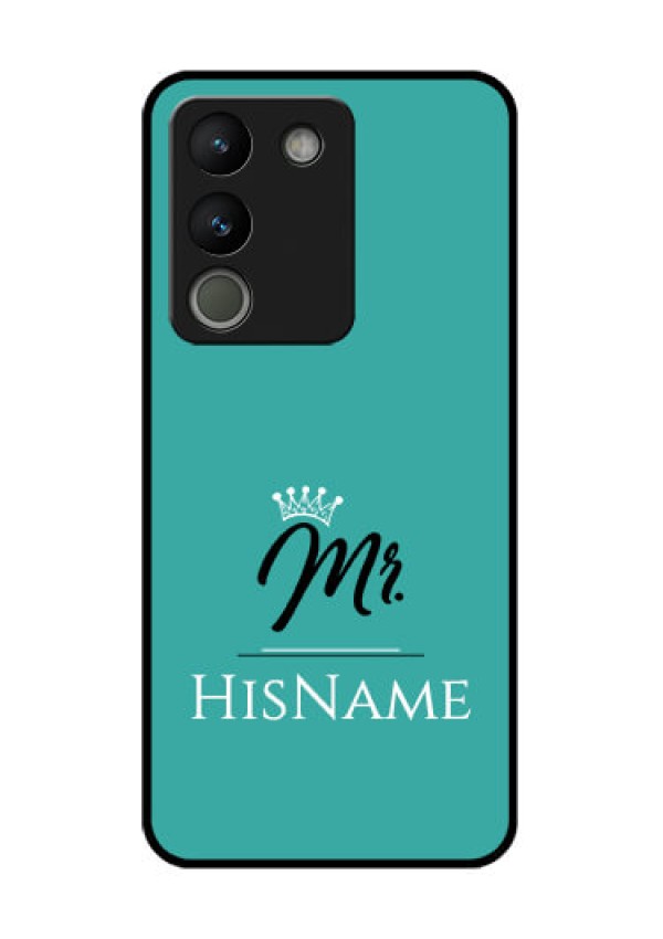 Vivo Y200 5G Custom Glass Phone Case - Mr With Name Design