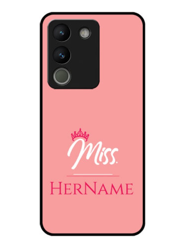 Custom Vivo Y200 5G Custom Glass Phone Case - Mrs With Name Design