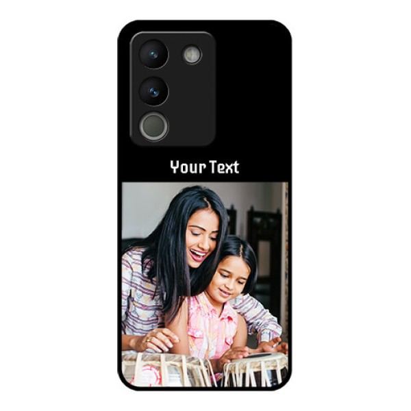 Vivo Y200 5G Custom Glass Phone Case - Photo With Name Design