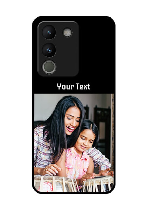Vivo Y200 5G Custom Glass Phone Case - Photo With Name Design