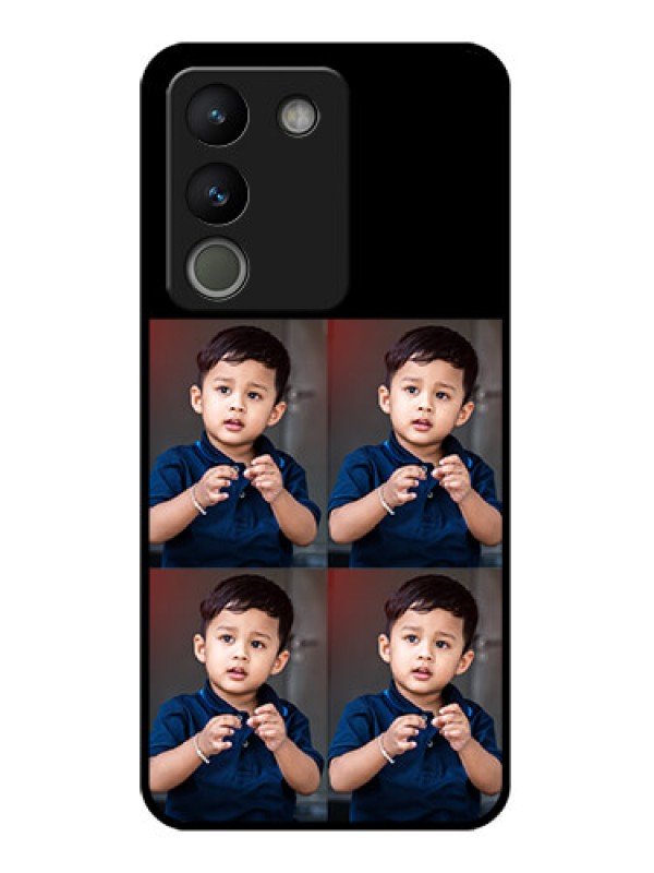Custom Vivo Y200 5G Custom Glass Phone Case - 4 Image Holder Design