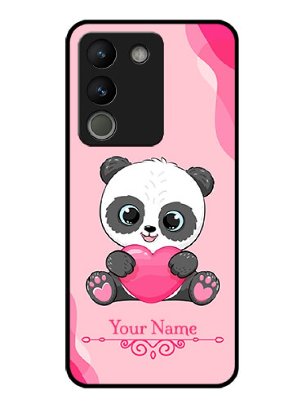 Custom Vivo Y200 5G Custom Glass Phone Case - Cute Panda Design