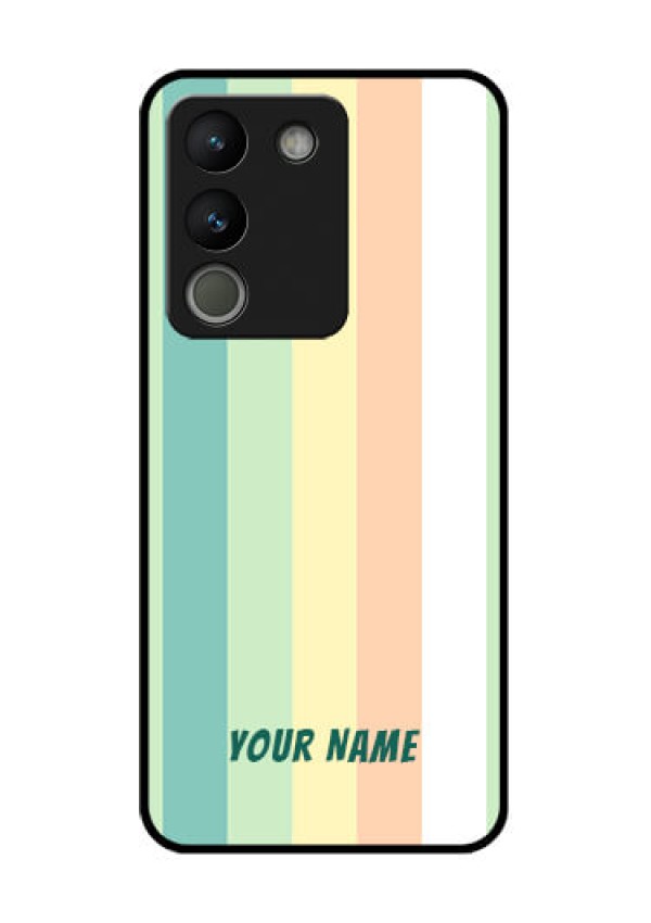 Vivo Y200 5G Custom Glass Phone Case - Multi - Colour Stripes Design