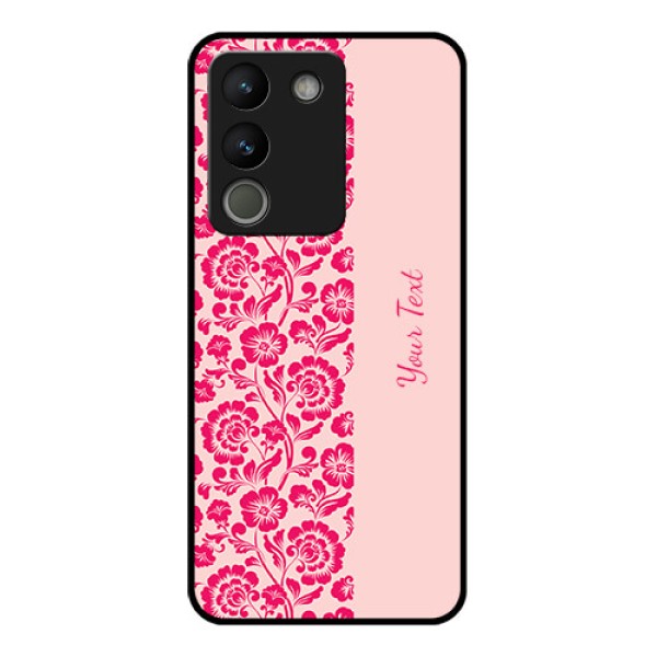 Vivo Y200 5G Custom Glass Phone Case - Attractive Floral Pattern Design