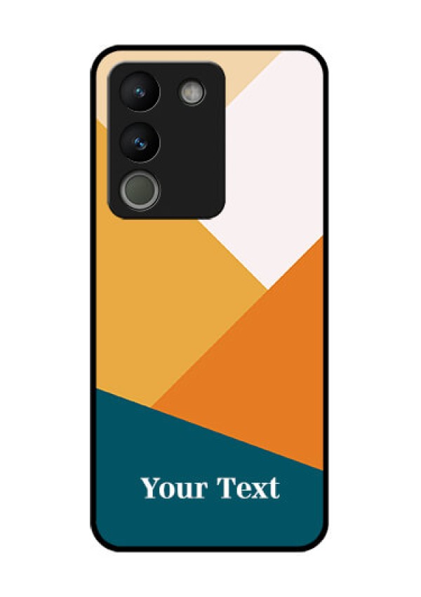 Vivo Y200 5G Custom Glass Phone Case - Stacked Multi - Colour Design