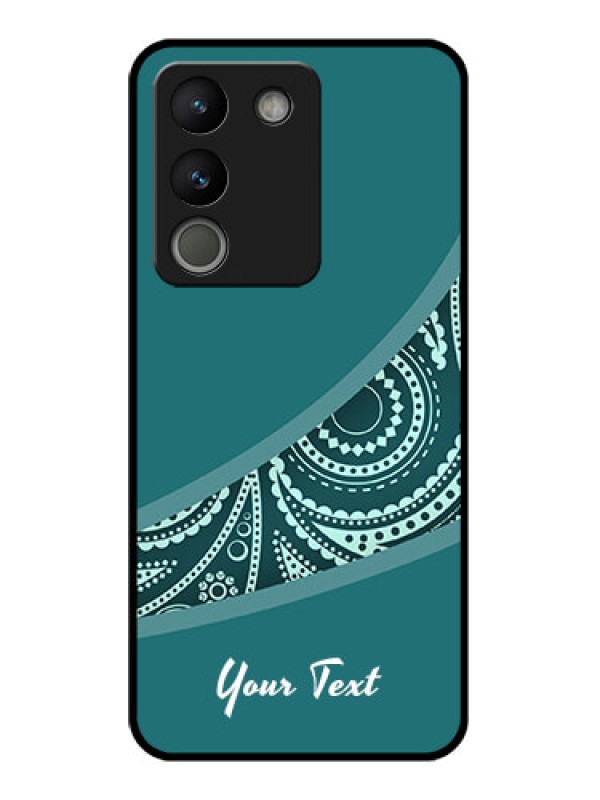 Custom Vivo Y200 5G Custom Glass Phone Case - Semi Visible Floral Design