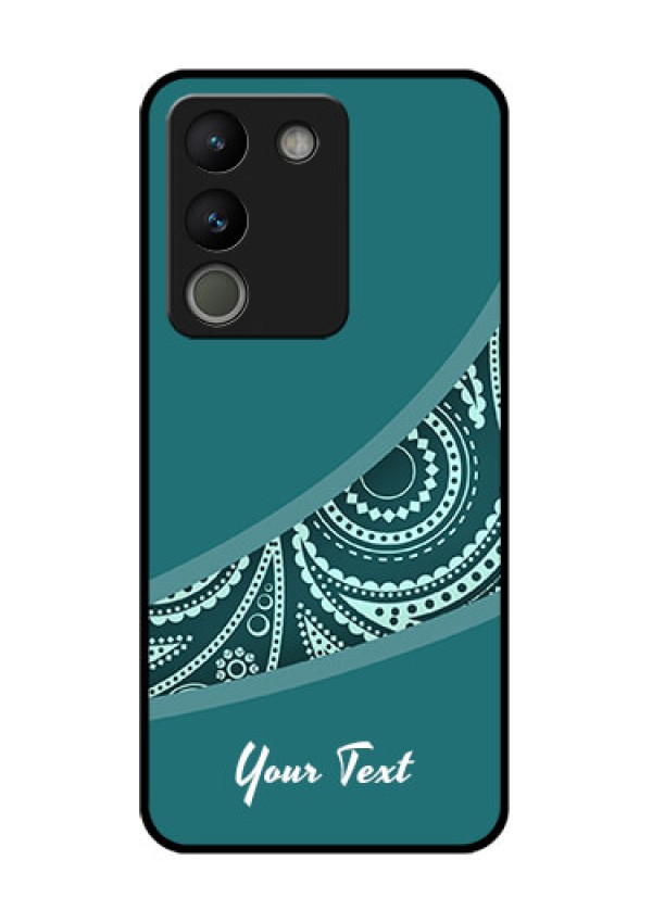 Vivo Y200 5G Custom Glass Phone Case - Semi Visible Floral Design