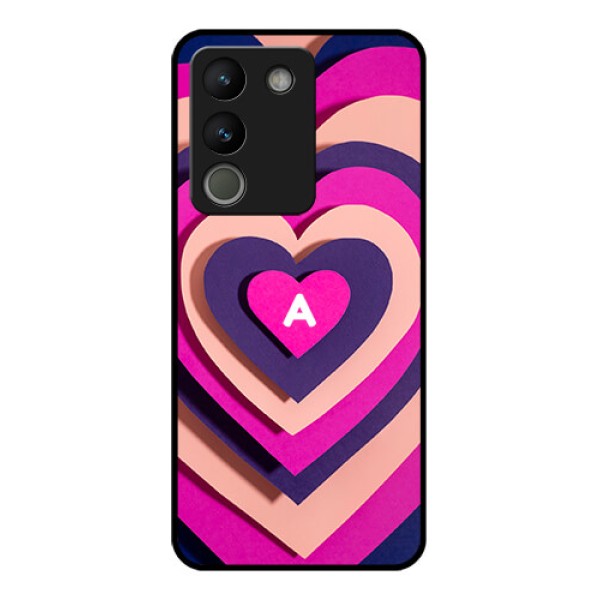 Vivo Y200 5G Custom Glass Phone Case - Cute Heart Pattern Design