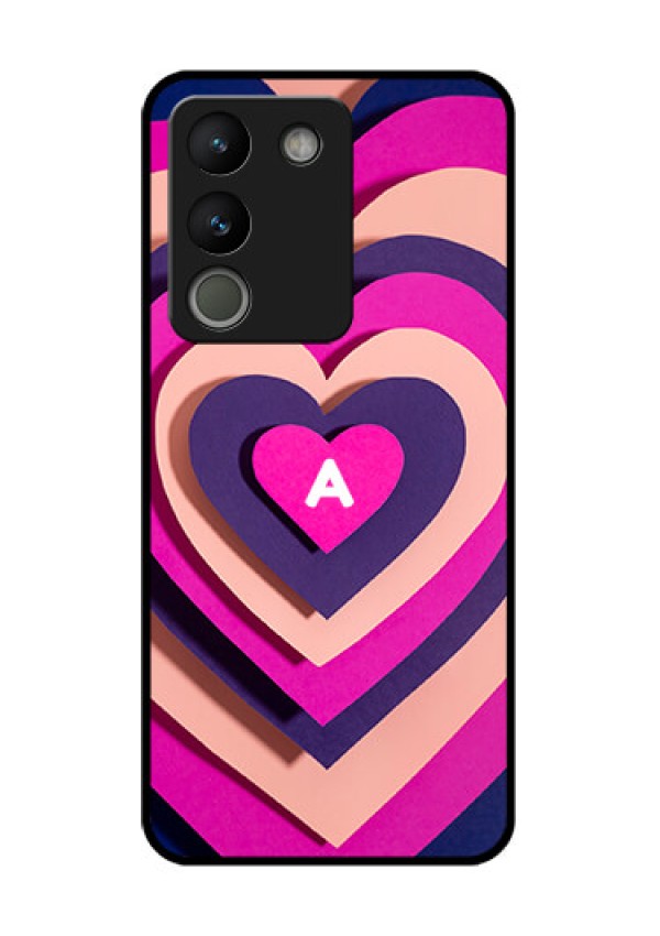 Vivo Y200 5G Custom Glass Phone Case - Cute Heart Pattern Design