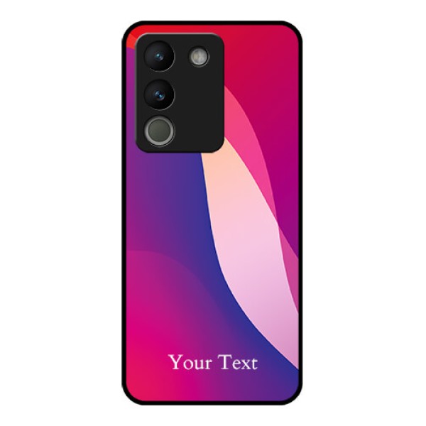 Vivo Y200 5G Custom Glass Phone Case - Digital Abstract Overlap Design Vivo Y200 5G Custom Glass Phone Case - Digital Abstract Overlap Design