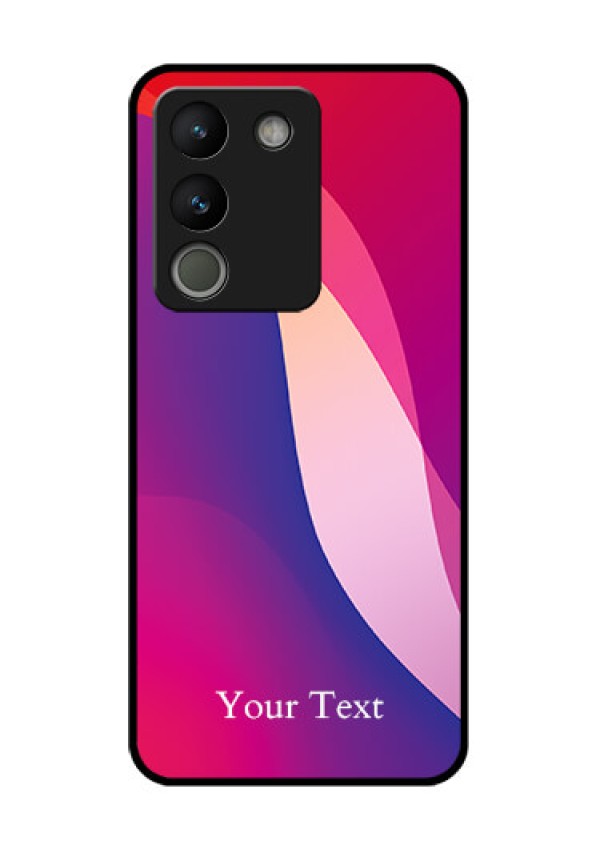 Vivo Y200 5G Custom Glass Phone Case - Digital Abstract Overlap Design