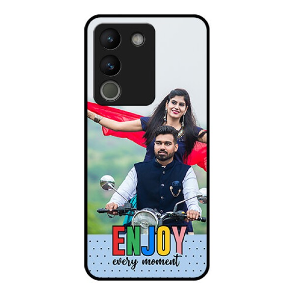 Vivo Y200 5G Custom Glass Phone Case - Enjoy Every Moment Design