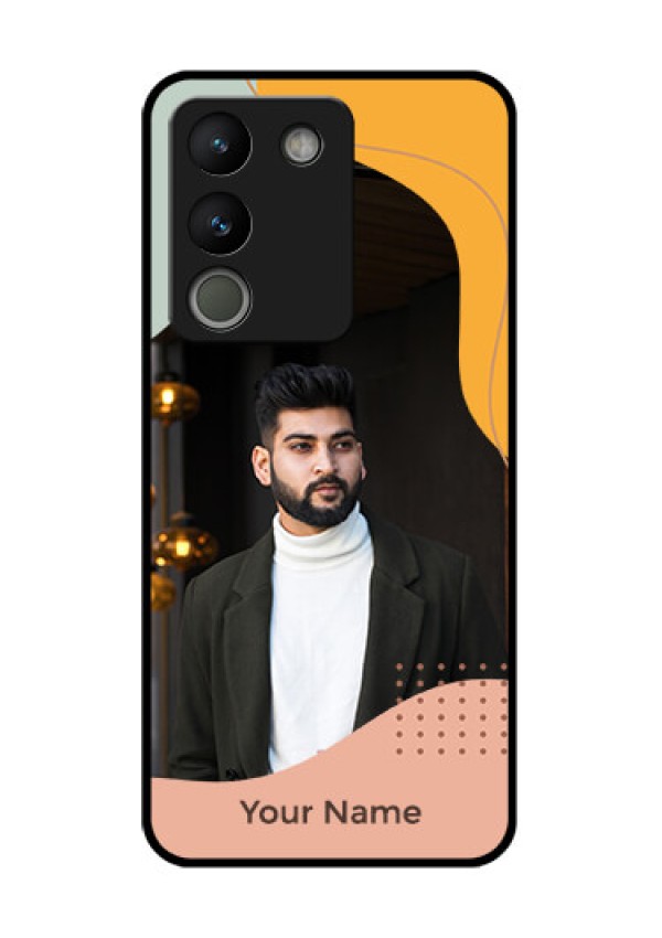 Vivo Y200 5G Custom Glass Phone Case - Tri - Coloured Overlay Design