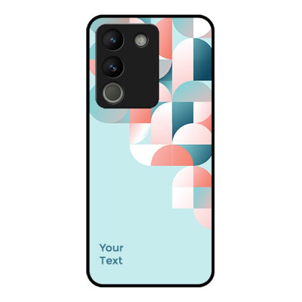 Vivo Y200 5G Custom Glass Phone Case - Stylish Semi - Circle Pattern Design