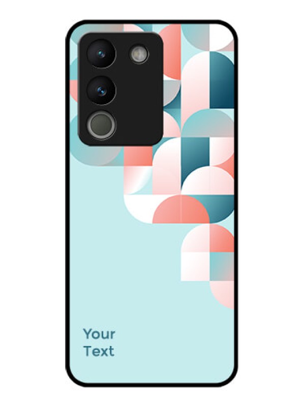Custom Vivo Y200 5G Custom Glass Phone Case - Stylish Semi - Circle Pattern Design