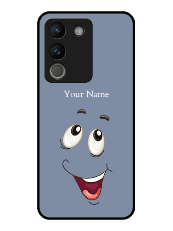 Custom Vivo Y200 5G Custom Glass Phone Case - Laughing Cartoon Face Design