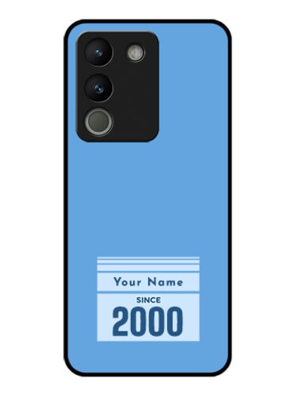 Custom Vivo Y200 5G Custom Glass Phone Case - Custom Year Of Birth Design