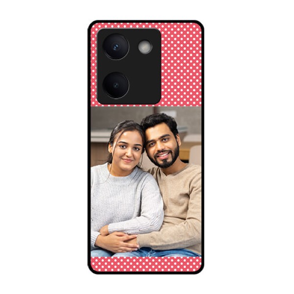 Vivo Y200 Pro 5G Custom Glass Phone Case - White Dotted Design