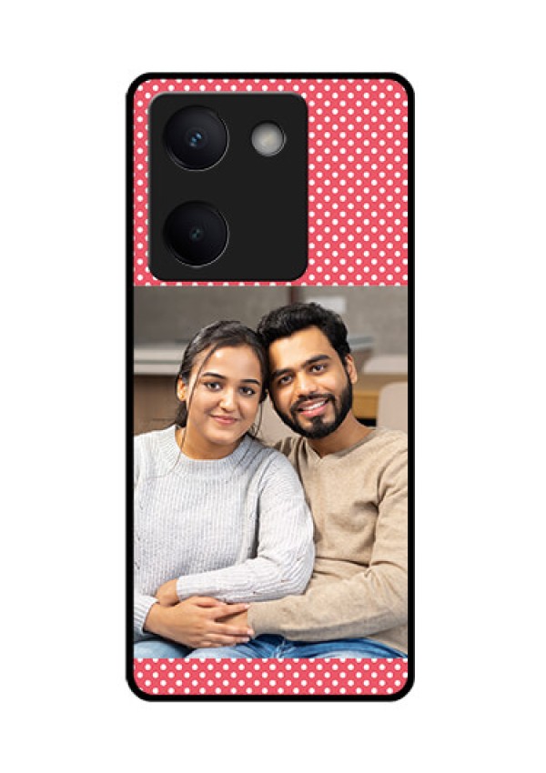 Vivo Y200 Pro 5G Custom Glass Phone Case - White Dotted Design