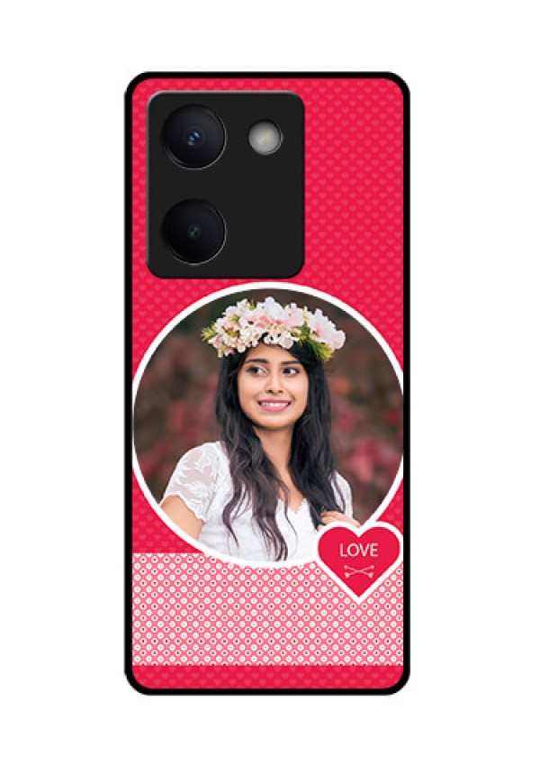 Vivo Y200 Pro 5G Custom Glass Phone Case - Pink Color Pattern Design