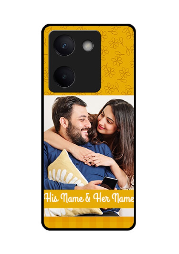 Vivo Y200 Pro 5G Custom Glass Phone Case - Yellow Floral Design