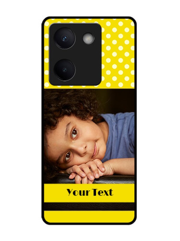 Custom Vivo Y200 Pro 5G Custom Glass Phone Case - Bright Yellow Case Design