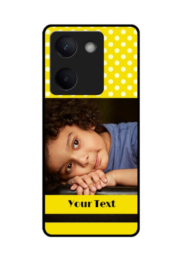 Vivo Y200 Pro 5G Custom Glass Phone Case - Bright Yellow Case Design