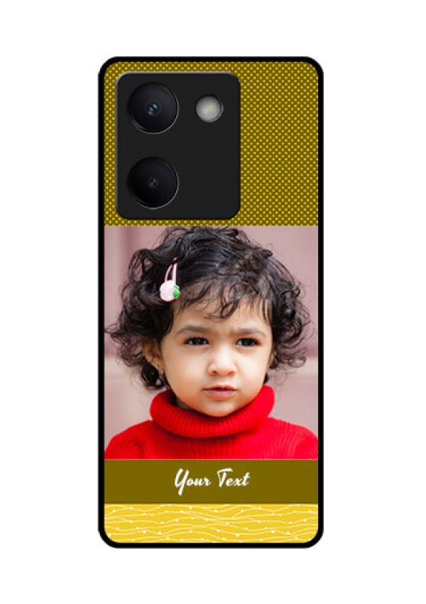 Vivo Y200 Pro 5G Custom Glass Phone Case - Simple Green Color Design