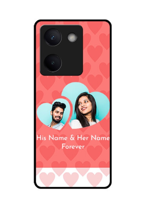Vivo Y200 Pro 5G Custom Glass Phone Case - Couple Pic Upload Design