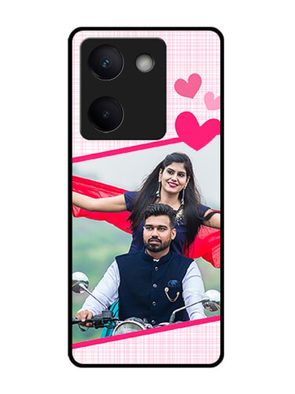 Custom Vivo Y200 Pro 5G Custom Glass Phone Case - Love Shape Heart Design