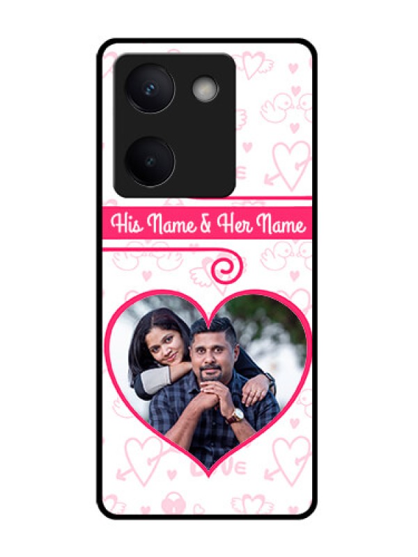 Custom Vivo Y200 Pro 5G Custom Glass Phone Case - Heart Shape Love Design