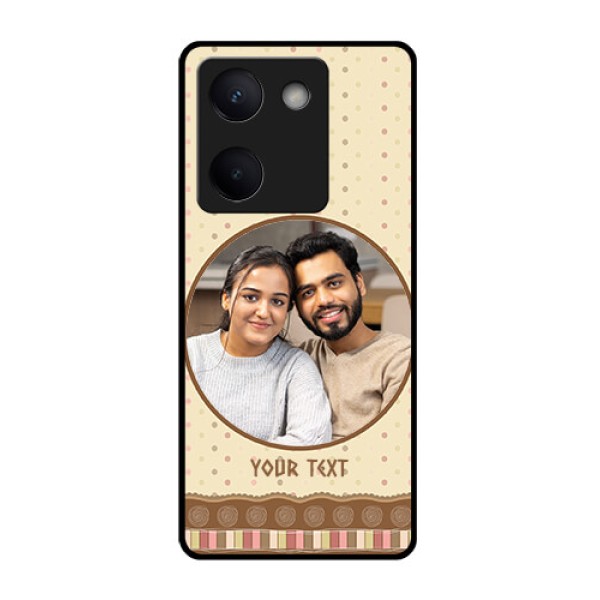Vivo Y200 Pro 5G Custom Glass Phone Case - Brown Dotted Mobile Case Design Vivo Y200 Pro 5G Custom Glass Phone Case - Brown Dotted Mobile Case Design