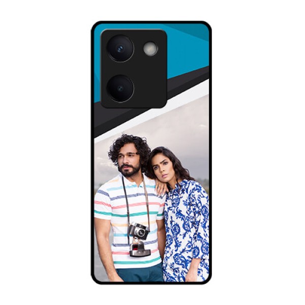 Vivo Y200 Pro 5G Custom Glass Phone Case - Simple Pattern Photo Upload Design Vivo Y200 Pro 5G Custom Glass Phone Case - Simple Pattern Photo Upload Design