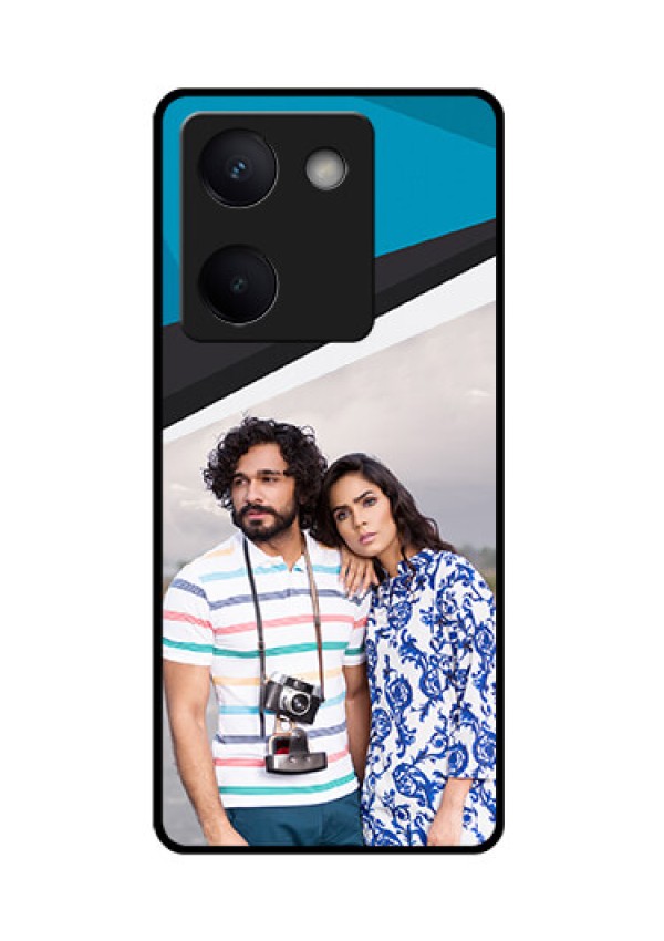 Vivo Y200 Pro 5G Custom Glass Phone Case - Simple Pattern Photo Upload Design