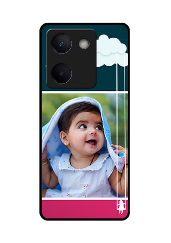 Vivo Y200 Pro 5G Custom Glass Phone Case - Cute Girl With Cloud Design