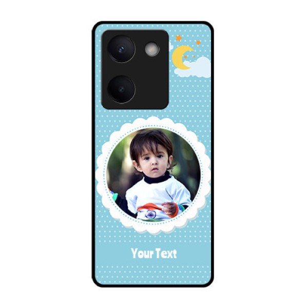 Vivo Y200 Pro 5G Custom Glass Phone Case - Violet Pattern Design
