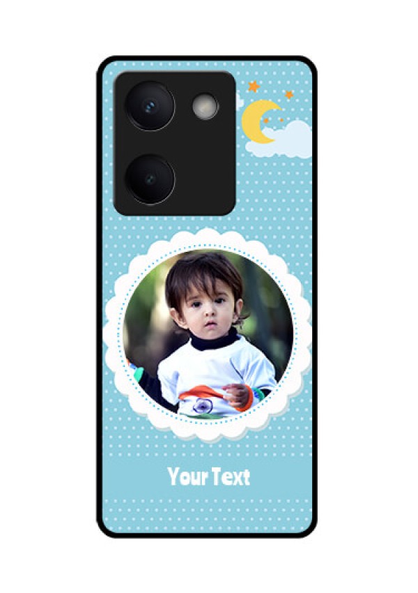 Vivo Y200 Pro 5G Custom Glass Phone Case - Violet Pattern Design