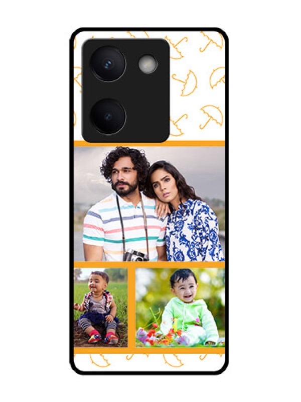 Custom Vivo Y200 Pro 5G Custom Glass Phone Case - Yellow Pattern Design